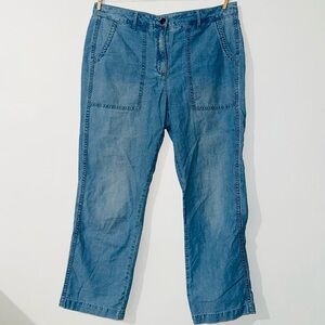 J. Crew 100% Cotton Pants Denim Jeans Reimagined Indigo Straight Leg Sustainable